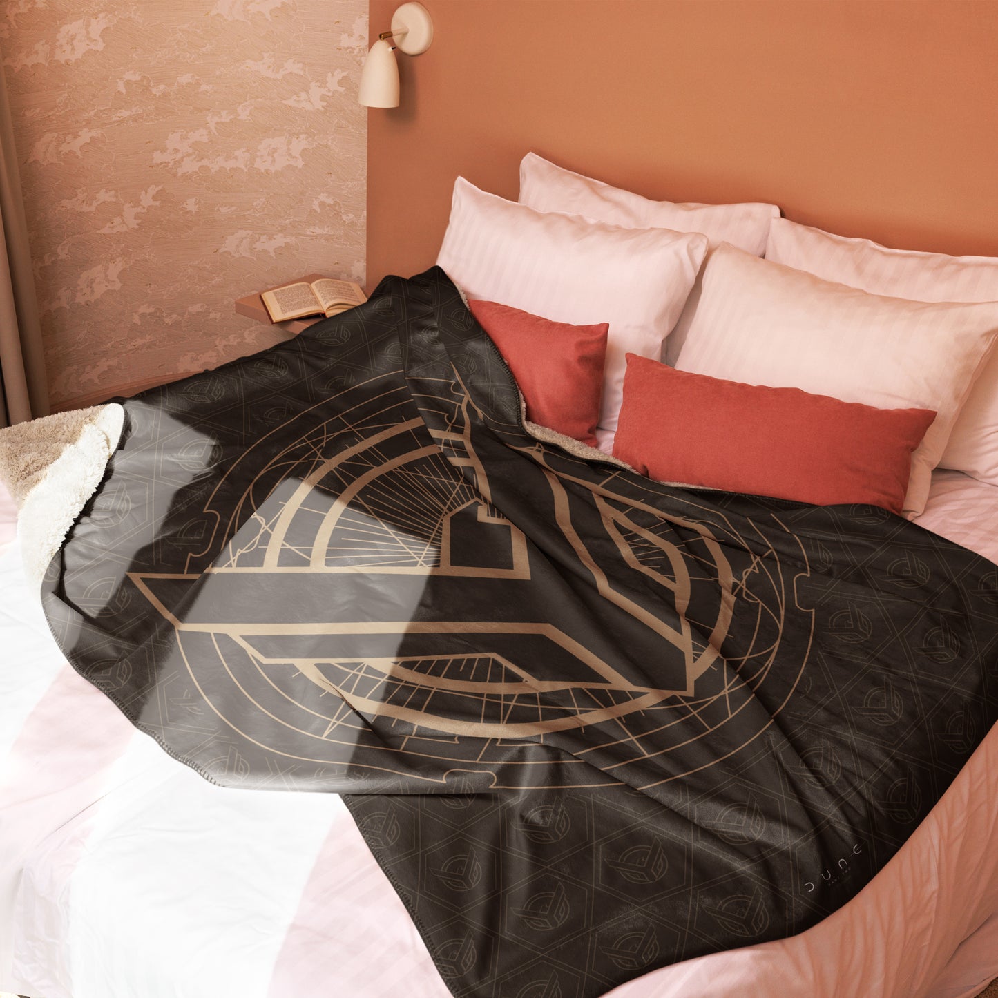 Dune Atreides-Fremen Emblem Sherpa Blanket