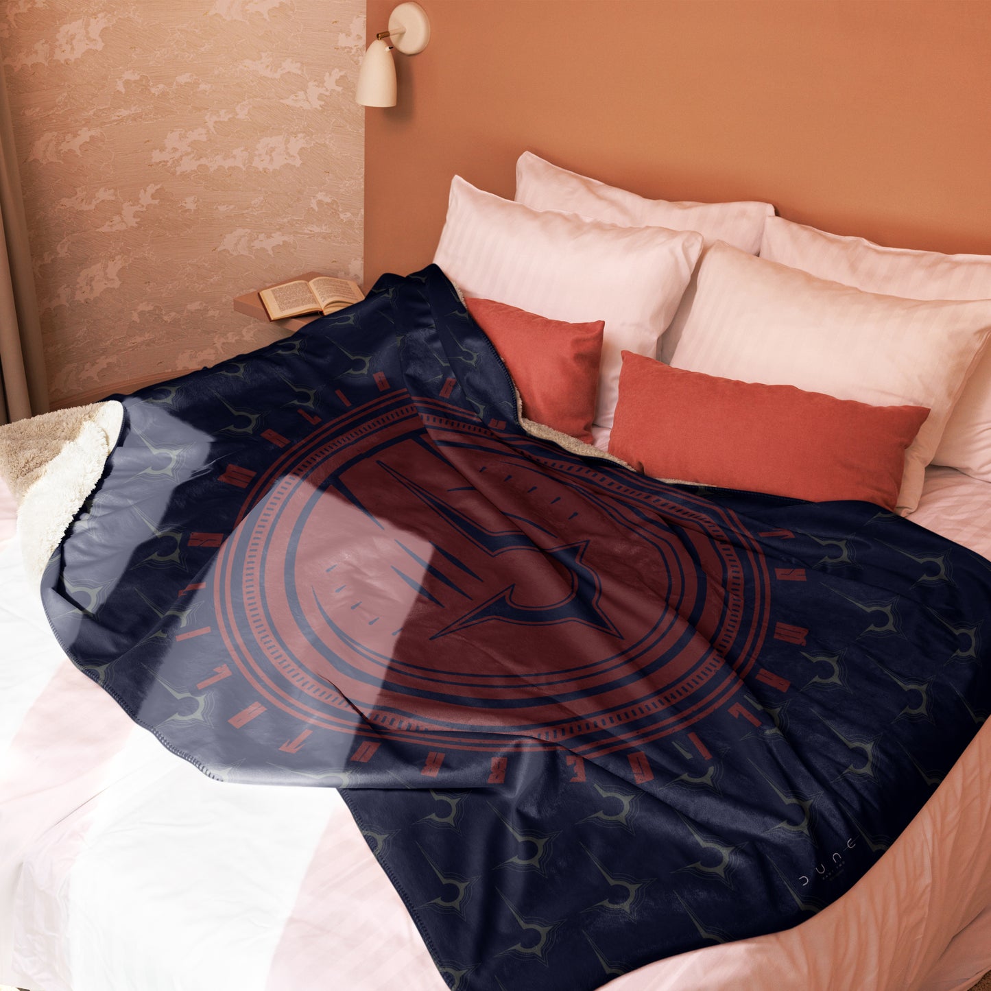 Dune Harkonnen Emblem Sherpa Blanket