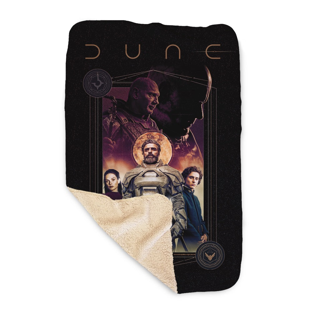 Dune Illustrated Graphic Sherpa Blanket