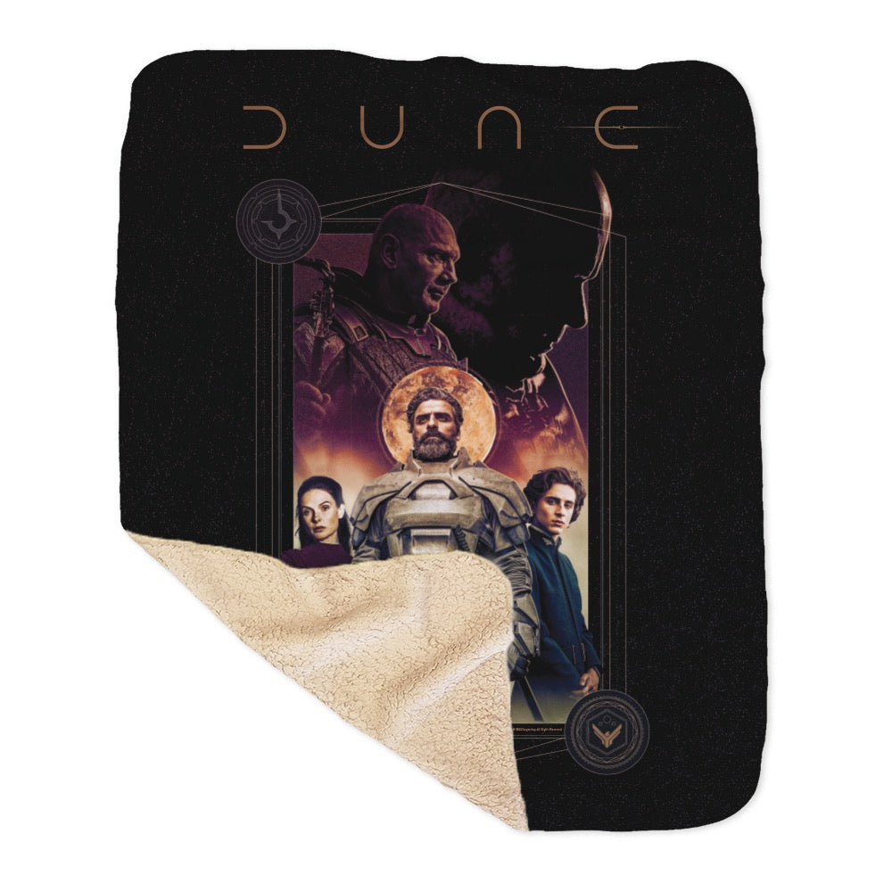 Dune Illustrated Graphic Sherpa Blanket