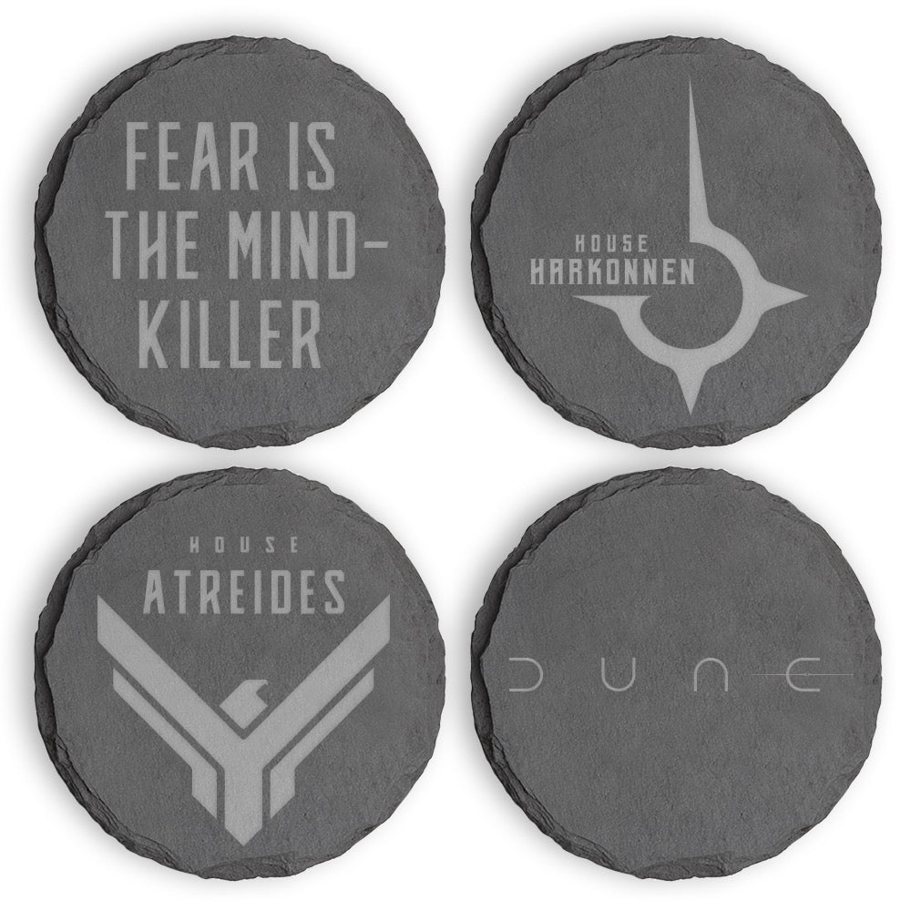 Dune Multi Etched Slate Coasters