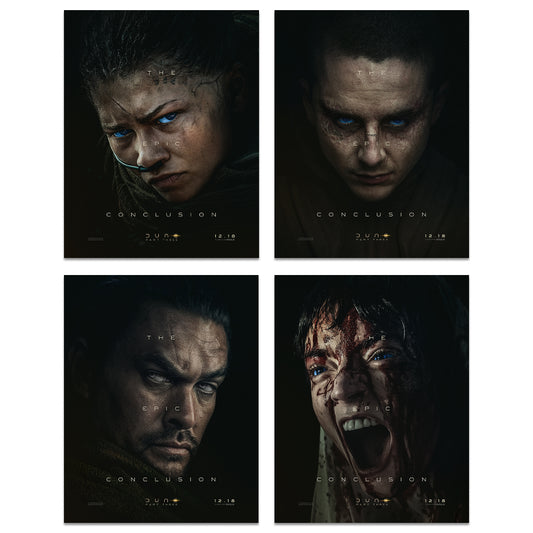 Dune: Part Three Movie Poster Bundle Set of 4 (Paul, Chani, Hayt, and Alia)