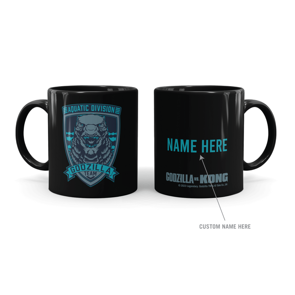 Monsterverse Team Godzilla Personalized Black Mug - 11oz