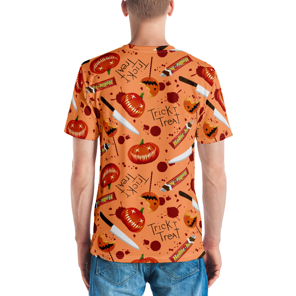 Trick 'r Treat Pumpkin Knife Pattern Shaker T-Shirt