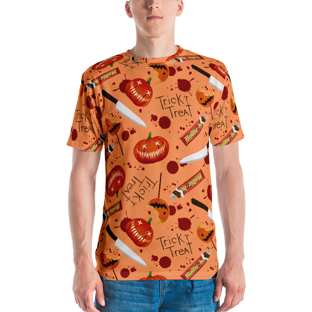 Trick 'r Treat Pumpkin Knife Pattern Shaker T-Shirt