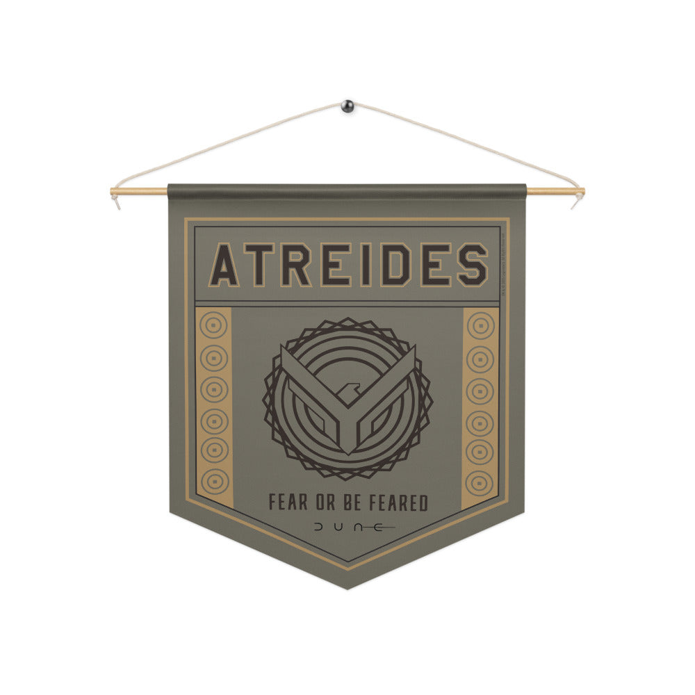 Dune Pennant Atreides-Fremen Fear or Be Feared White