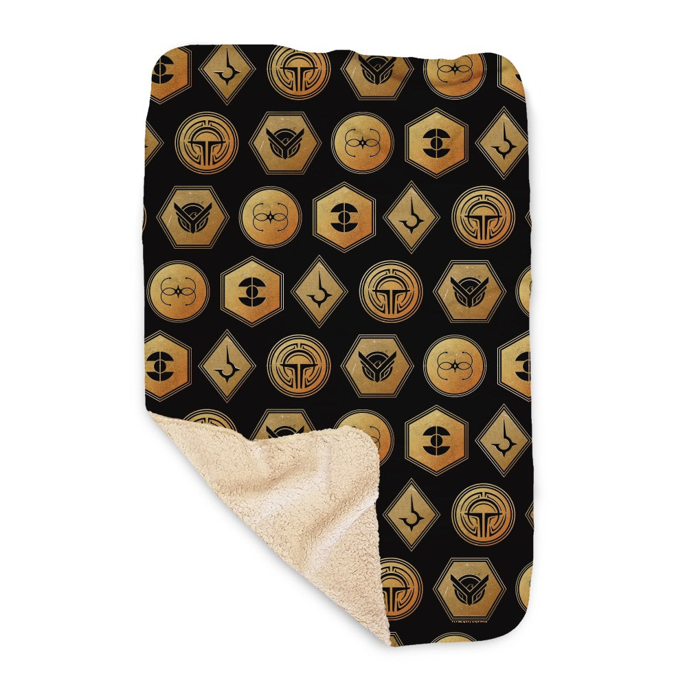 Dune Sigils Sherpa Blanket