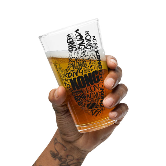 The New Empire Kong and Godzilla Footprints Shaker Pint Glass