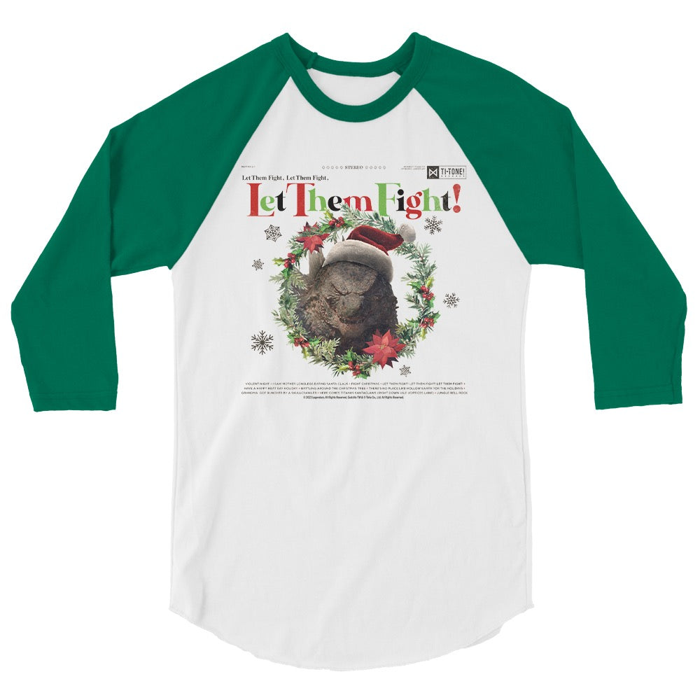 Monsterverse Let Them Fight Godzilla Holiday 3/4 Sleeve Raglan Shirt
