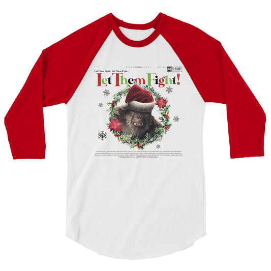Monsterverse Let them Fight Kong Holiday 3/4 Sleeve Raglan Shirt