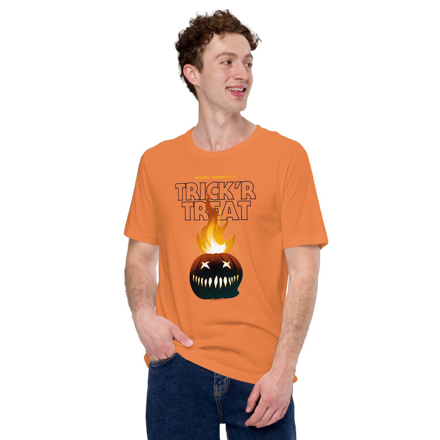 Trick 'r Treat Flaming Pumpkin Adult T-Shirt