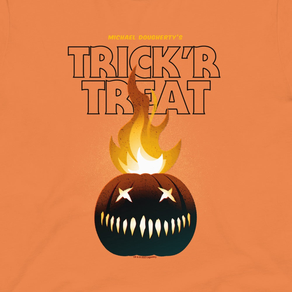 Trick 'r Treat Flaming Pumpkin Adult T-Shirt