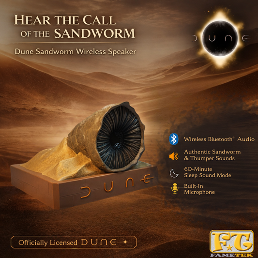 Dune Sandworm Wireless Speaker with Shai-Hulud and Thumper Sound Effects with Microphone and 60 Minute Sandworm Tunnle Sound Sleep Machine - Dune Sandworm Wireless Speaker with Shai-Hulud and Thumper Sound Effects with Microphone and 60 Minute Sandworm Tunnle Sound Sleep Machine-1-2