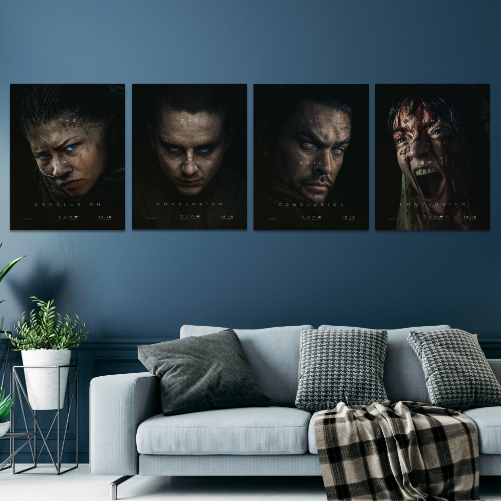 Dune: Part Three Movie Poster Bundle Set of 4 (Paul, Chani, Hayt, and Alia)
