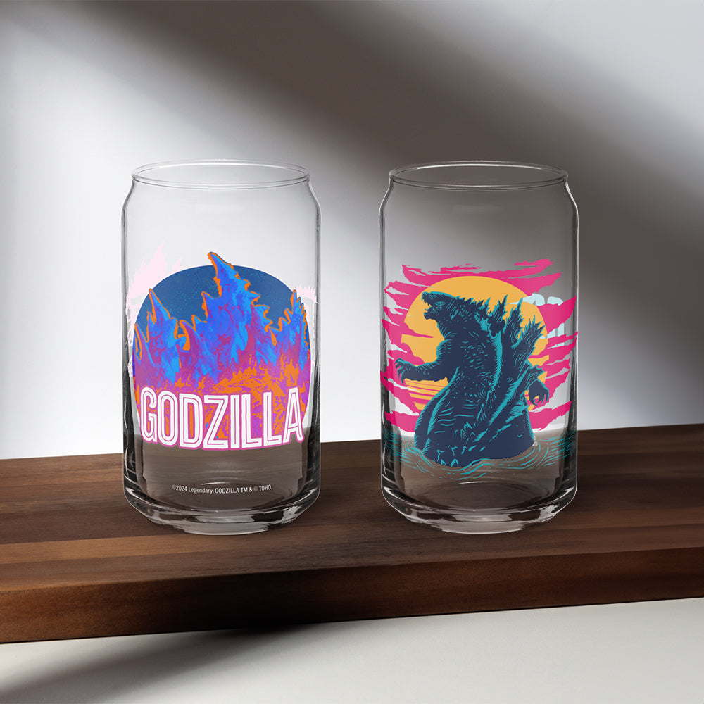 Godzilla x Kong Can Shaped Glass Set