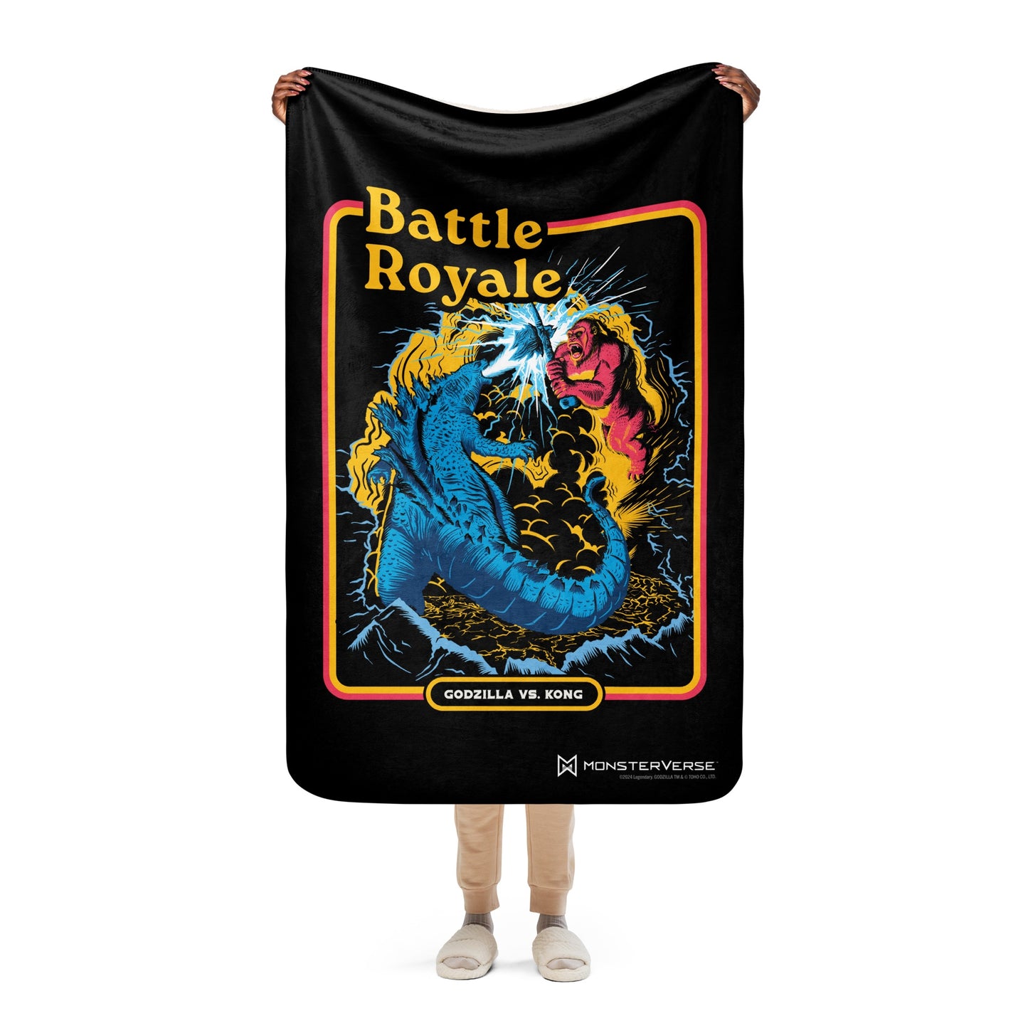 Godzilla vs. Kong Battle Royale Sherpa Blanket