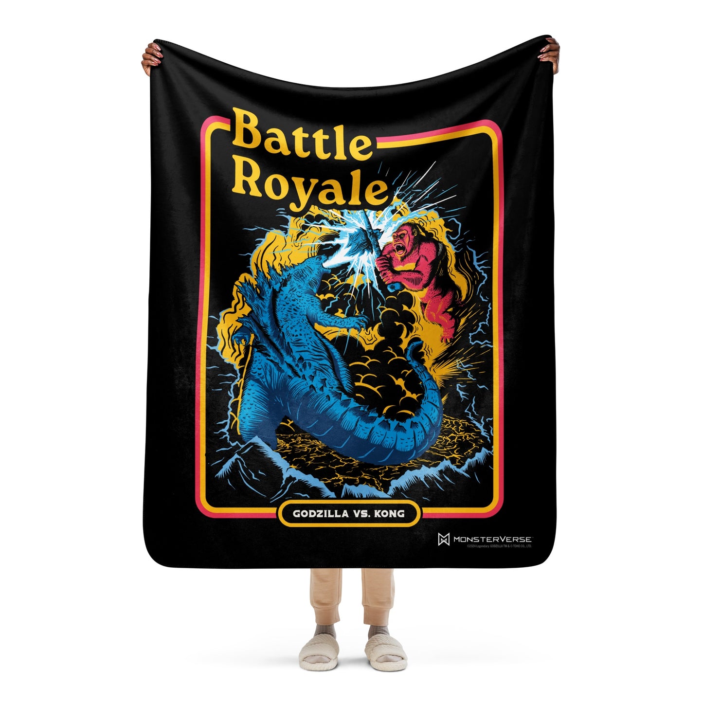 Godzilla vs. Kong Battle Royale Sherpa Blanket