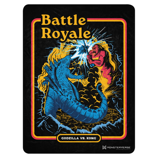 Godzilla vs. Kong Battle Royale Sherpa Blanket-0