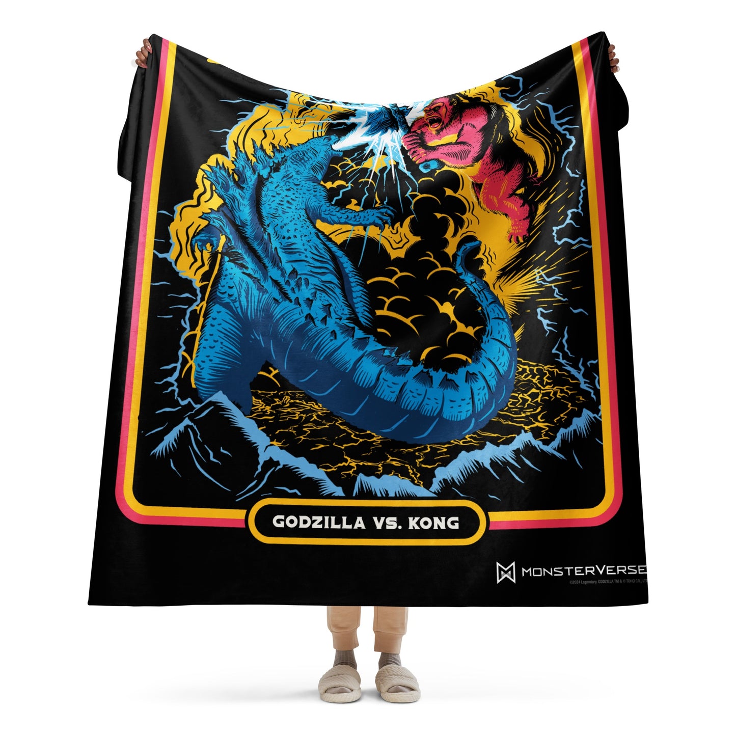 Godzilla vs. Kong Battle Royale Sherpa Blanket