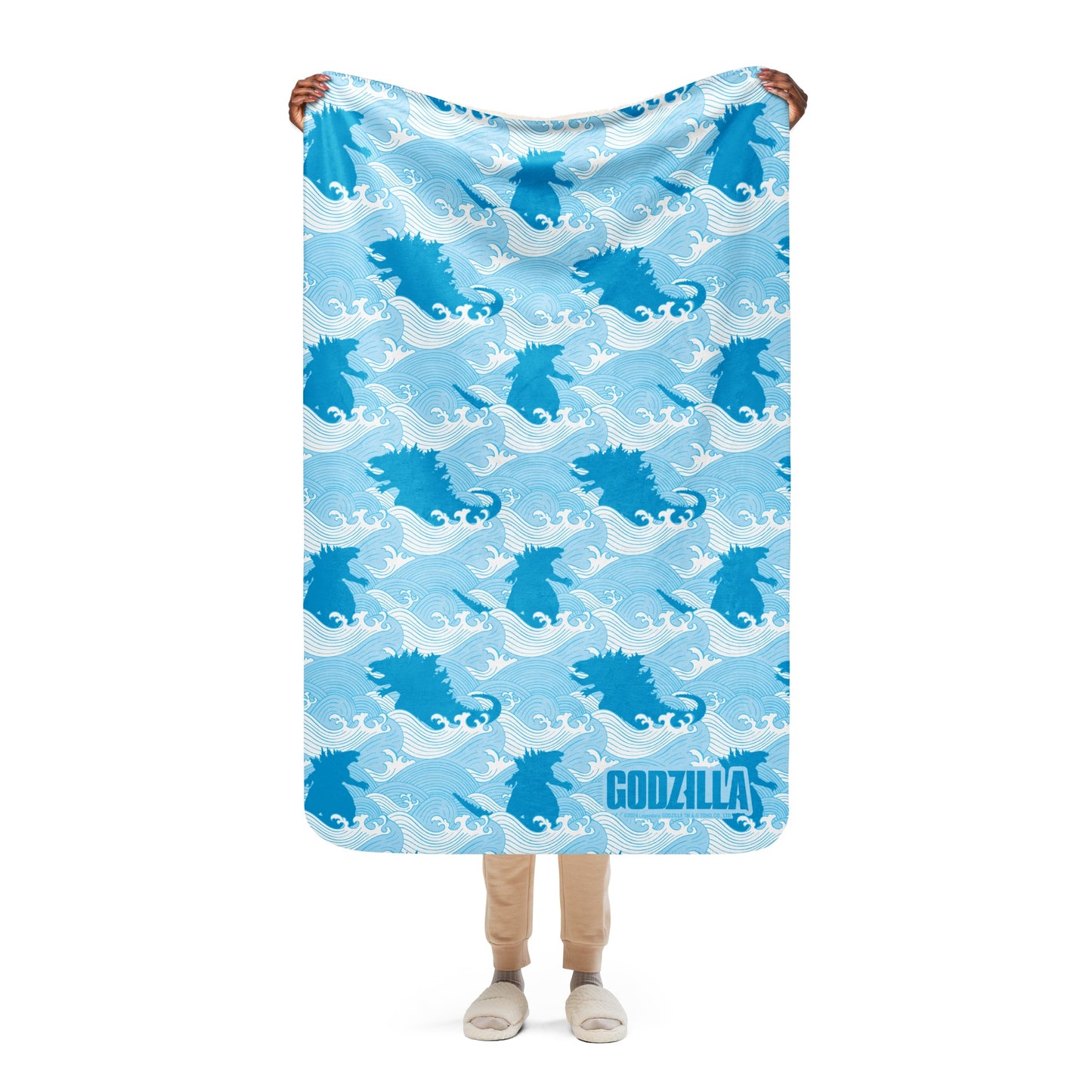 Godzilla vs. Kong Waves Sherpa Blanket