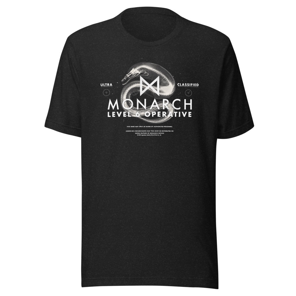 Monsterverse Monarch Level 6 Operative Adult Short Sleeve T-Shirt