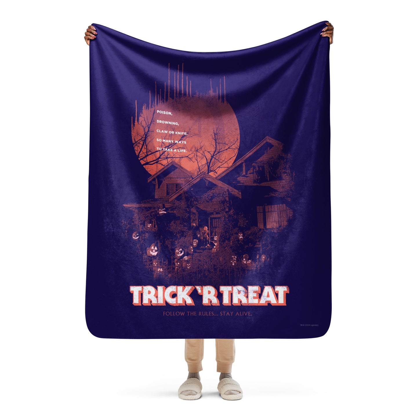 Trick 'r Treat Stay Alive Sherpa Blanket