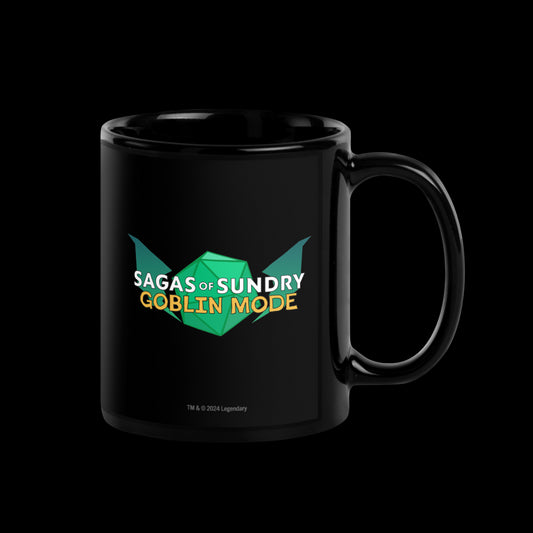 Sagas of Sundry: Goblin Mode Logo Black Mug