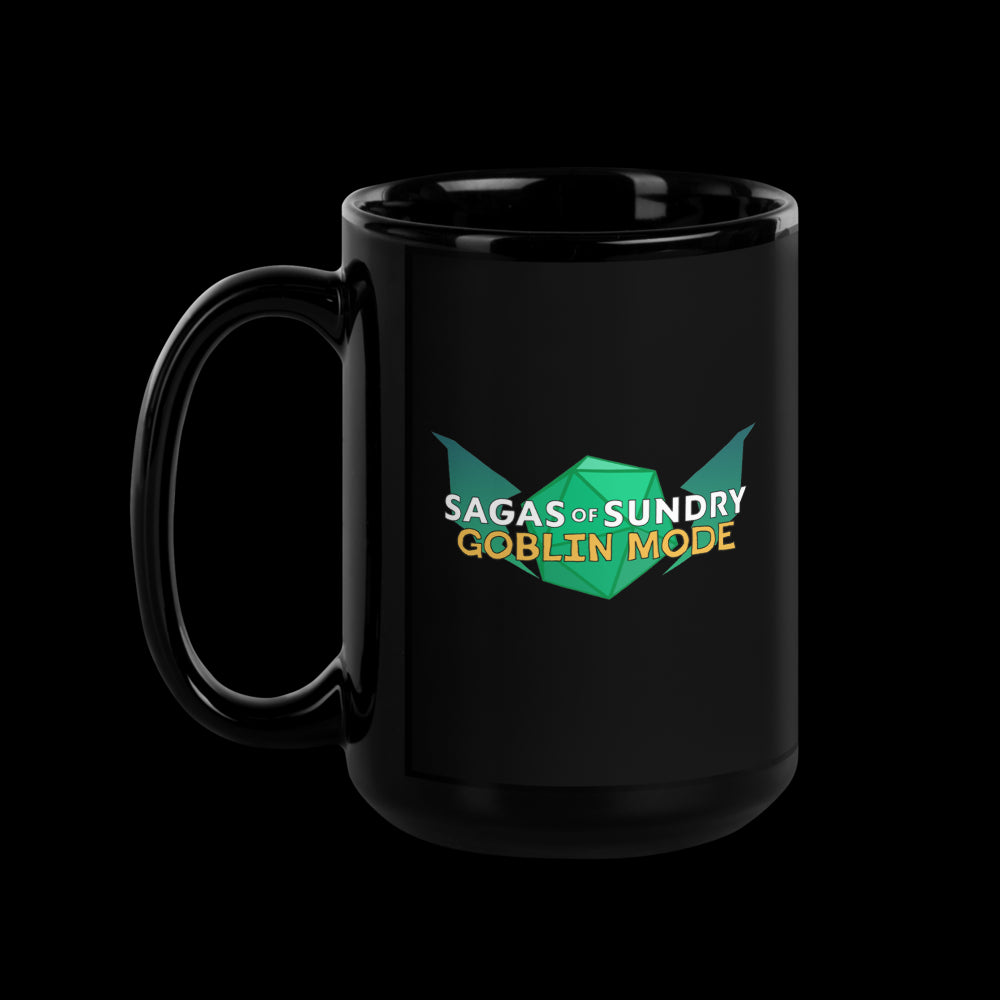 Sagas of Sundry: Goblin Mode Logo Black Mug