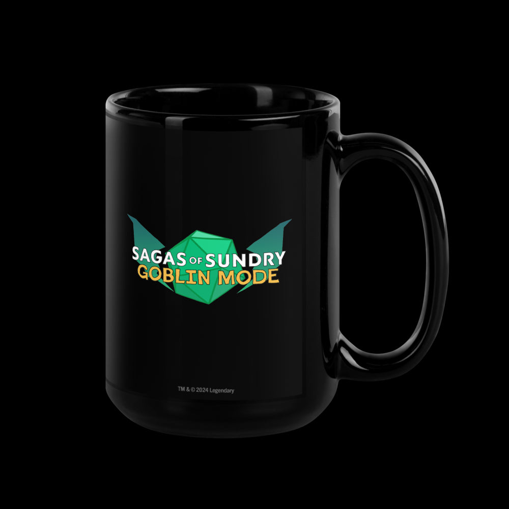 Sagas of Sundry: Goblin Mode Logo Black Mug