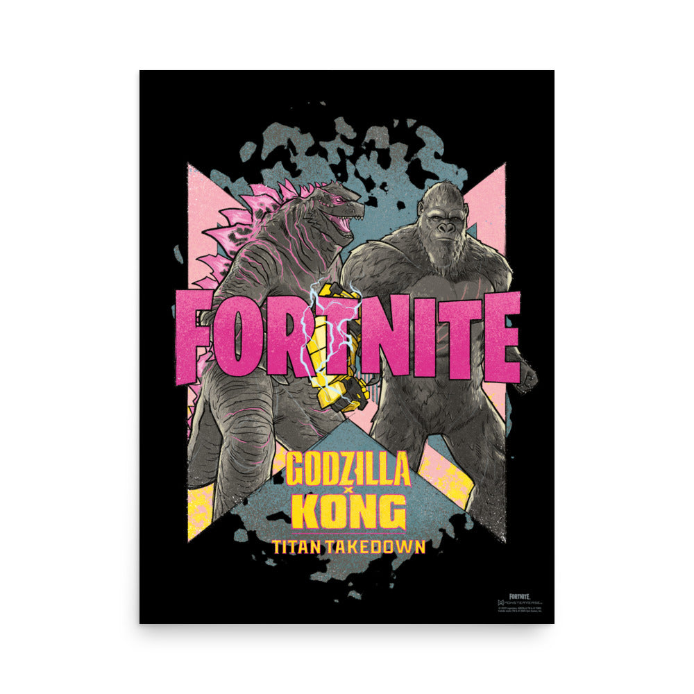 Godzilla x Kong x Fortnite Premium Poster