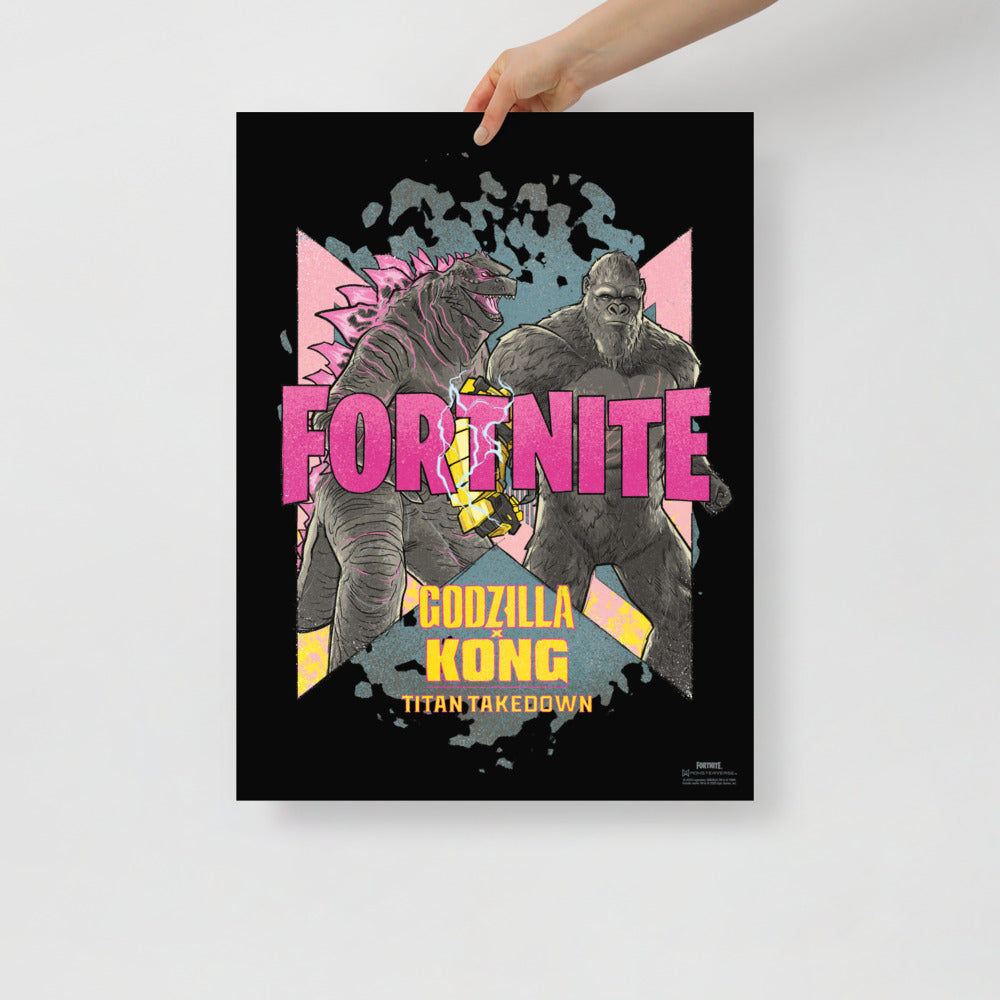 Godzilla x Kong x Fortnite Premium Poster