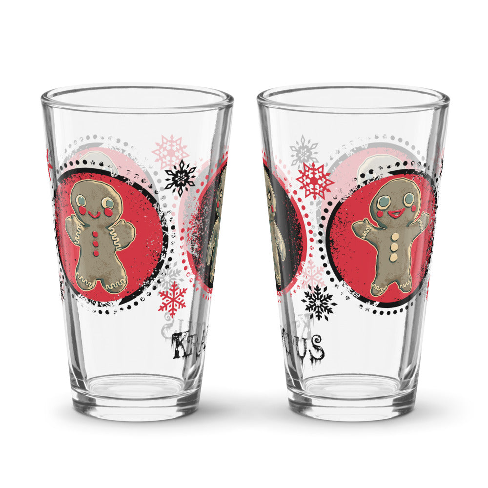 Krampus Gingerbread Men Shaker Pint Glass