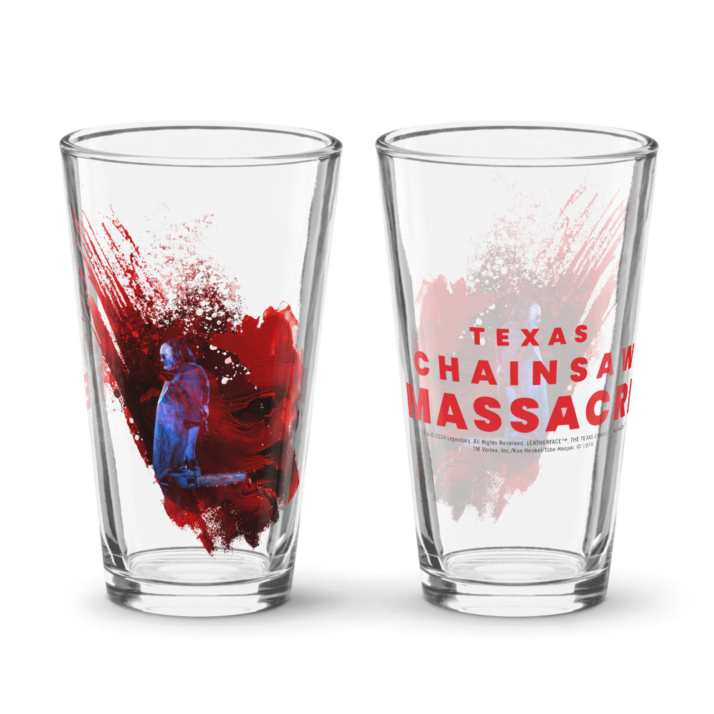 Texas Chainsaw Massacre Killer Motif Pint Glass