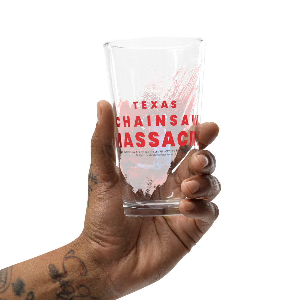 Texas Chainsaw Massacre Killer Motif Pint Glass