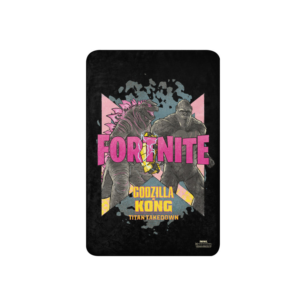 Godzilla x Kong x Fortnite Sherpa Blanket