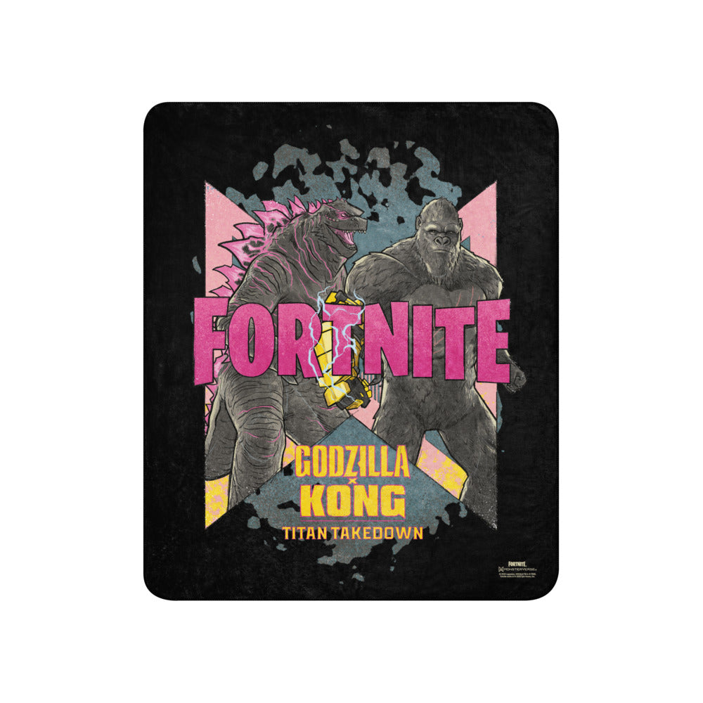 Godzilla x Kong x Fortnite Sherpa Blanket