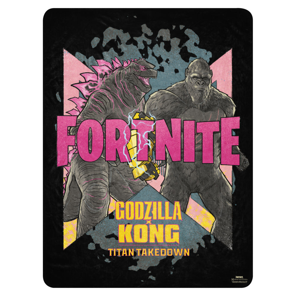 Godzilla x Kong x Fortnite Sherpa Blanket