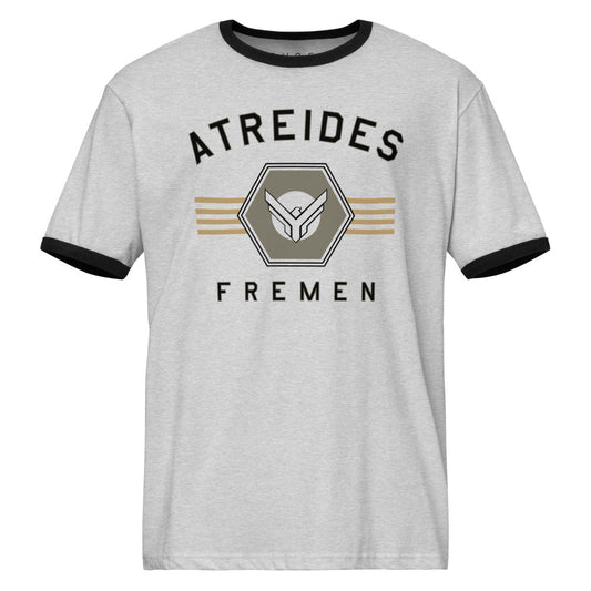 Dune Ringer T-Shirt Atreides-Fremen Collegiate Heather Gray / Black