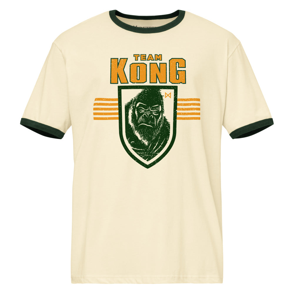 Monsterverse Ringer T-Shirt Team Kong Collegiate Natural / Forest Green