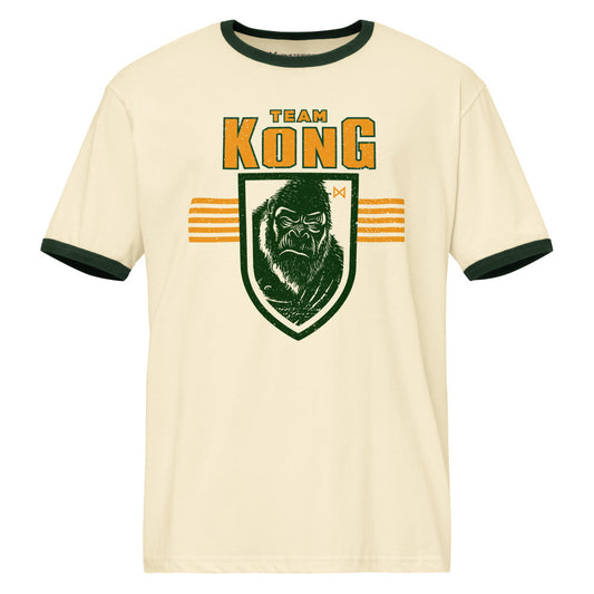 Monsterverse Ringer T-Shirt Team Kong Collegiate Natural / Forest Green