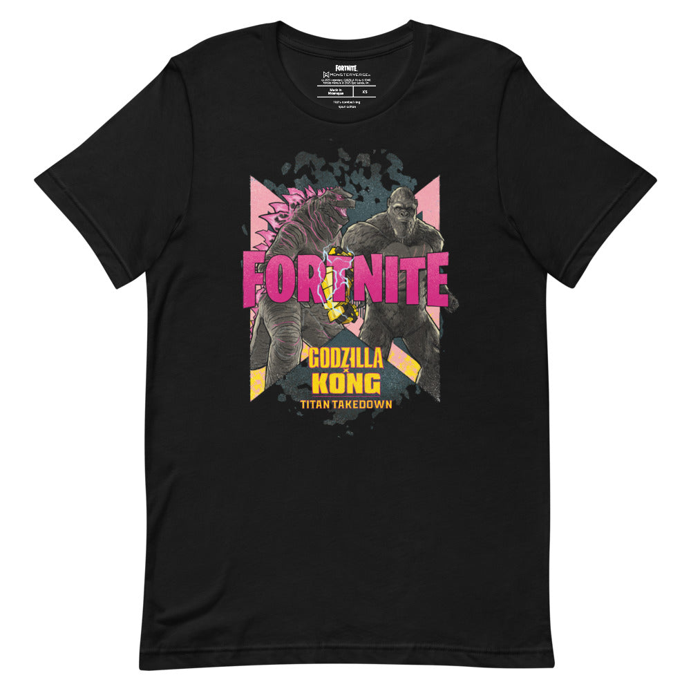 Godzilla x Kong x Fortnite Adult T-Shirt